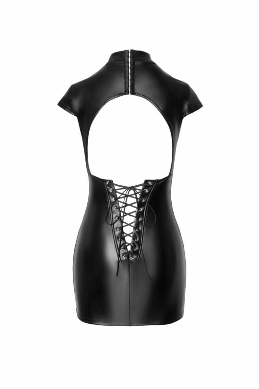 Платье Noir Handmade F309 Fantasy wetlook mini dress with lace up back - 3XL
