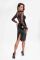 Платье Noir Handmade F310 Sublime wetlook and flocked mesh midi dress - L
