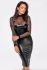 Платье Noir Handmade F310 Sublime wetlook and flocked mesh midi dress - XL