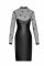 Платье Noir Handmade F310 Sublime wetlook and flocked mesh midi dress - XXL