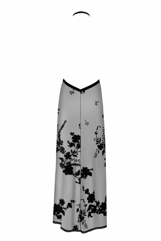 Платье Noir Handmade F312 Divinity long flocked mesh dress with open back - S