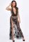 Платье Noir Handmade F312 Divinity long flocked mesh dress with open back - S