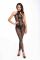 Бодистокинг Noir Handmade F315 Ego flocked mesh halter catsuit - 3XL