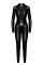 Комбинезон Noir Handmade F319 Caged wetlook catsuit with zippers and ring - XL