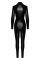 Комбинезон Noir Handmade F319 Caged wetlook catsuit with zippers and ring - XXL