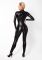 Комбинезон Noir Handmade F319 Caged wetlook catsuit with zippers and ring - XXL