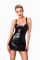 Платье Noir Handmade F320 Starlet wetlook minidress with ring belt - M