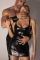 Платье Noir Handmade F320 Starlet wetlook minidress with ring belt - L