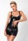 Платье Noir Handmade F320 Starlet wetlook minidress with ring belt - XL