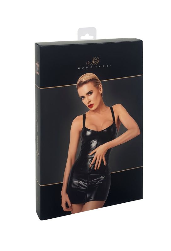 Платье Noir Handmade F320 Starlet wetlook minidress with ring belt - XXL