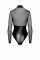 Боди Noir Handmade F321 Edge wetlook and mesh body with rings - S