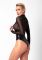 Боди Noir Handmade F321 Edge wetlook and mesh body with rings - 3XL