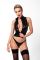 Топ Noir Handmade F324 Glam wetlook top with vinyl corset - S