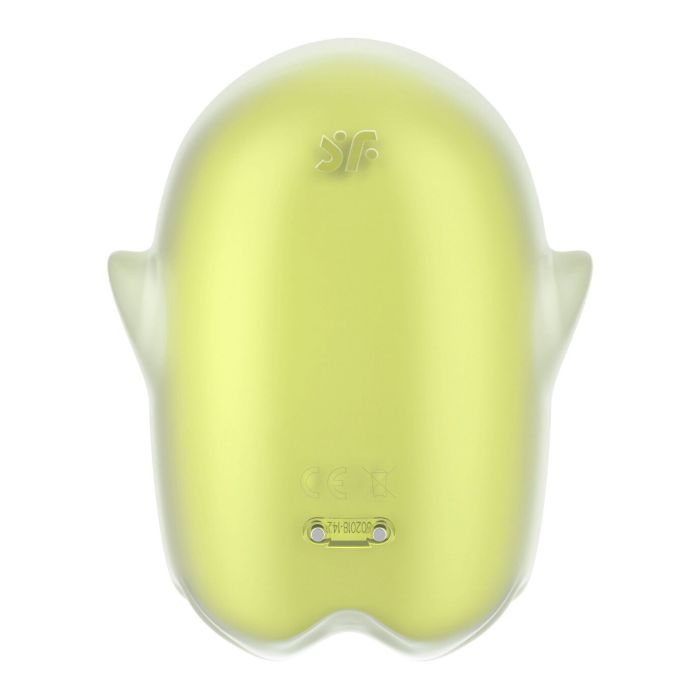 Вакуумный клиторальный стимулятор с вибрацией Satisfyer Glowing Ghost Yellow, светится в темноте