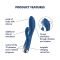 Вибратор-кролик с ротацией Satisfyer Spinning Rabbit 1 Blue, 3 мотора