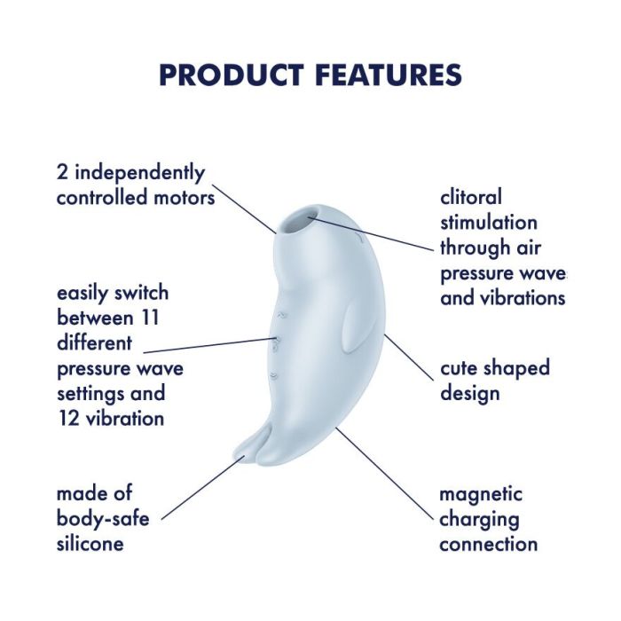 Вакуумный клиторальный стимулятор с вибрацией Satisfyer Seal You Soon, 2 независимых мотора