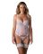 Корсет Obsessive Alissium corset & thong, XL/2XL, гибкие косточки, открытая спина, стринги в комплек