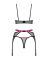 Комплект Obsessive Novenes 3-pcs set, M/L, прозрачный лиф на косточках, стринги, пояс