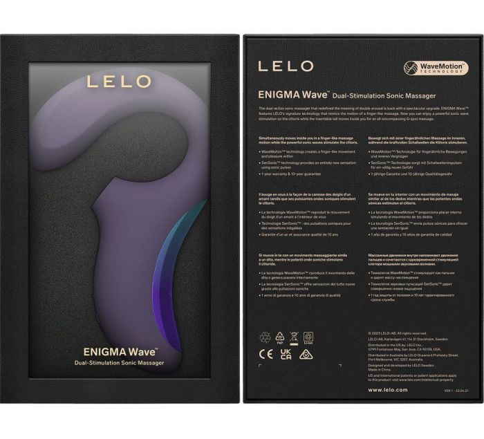 Клиторально-вагинальный звуковой стимулятор LELO Enigma WAVE Cyber Purple, 3 типа стимуляции