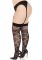Чулки Leg Avenue Wild rose net thigh highs 1X/2X