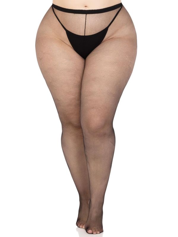 Чулки Leg Avenue Spandex micro net tights Black 1X/2X