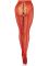 Чулки Leg Avenue Crotchless Net Tights with Heart Backseam Red One Size