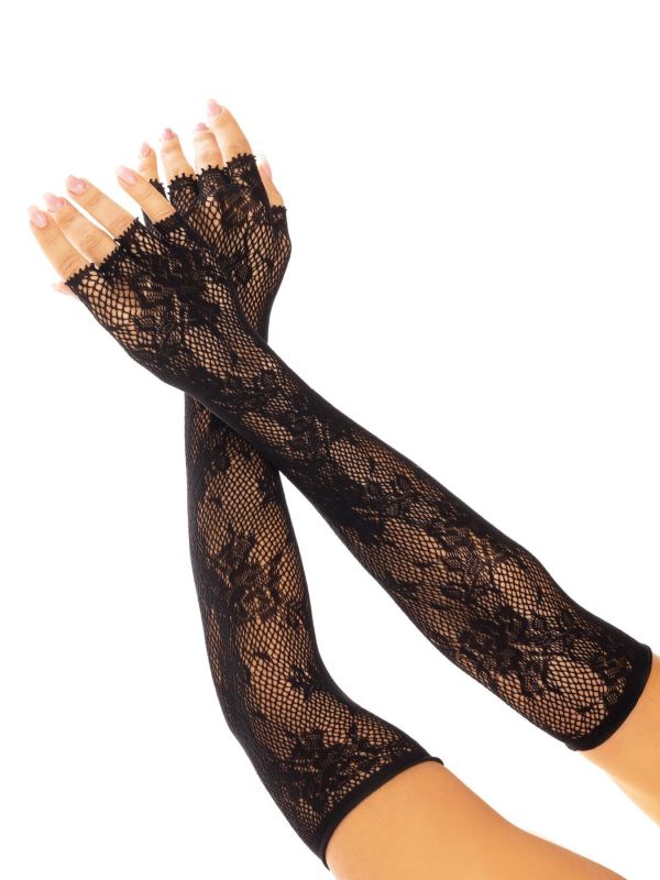 Митенки Leg Avenue Lace Opera Length Fingerless Gloves Black