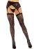Чулки Leg Avenue Leg Avenue Lace thigh highs & garterbelt Black One Size