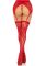 Чулки Leg Avenue Leg Avenue Lace thigh highs & garterbelt Red One Size