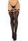 Чулки Leg Avenue Thigh highs with garter top Black One Size
