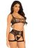 Комплект Leg Avenue Top and garter harness Black One Size