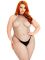 Бодистокинг Leg Avenue Racer neck bodystocking Black Queen Size
