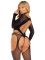 Бодистокинг Leg Avenue Bodystocking with cutout teddy Black One Size