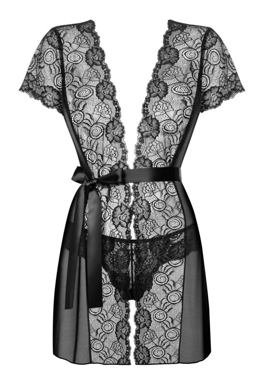 Пеньюар Obsessive Alluria peignoir & thong L/XL