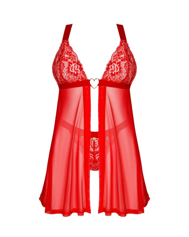 Бэби-долл Obsessive Elianes babydoll & thong XL/2XL
