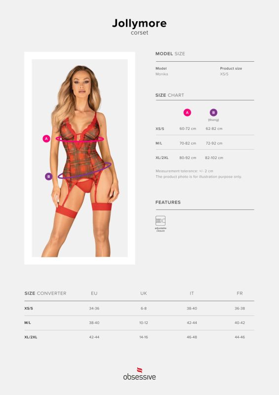 Корсет Obsessive Jollymore corset M/L
