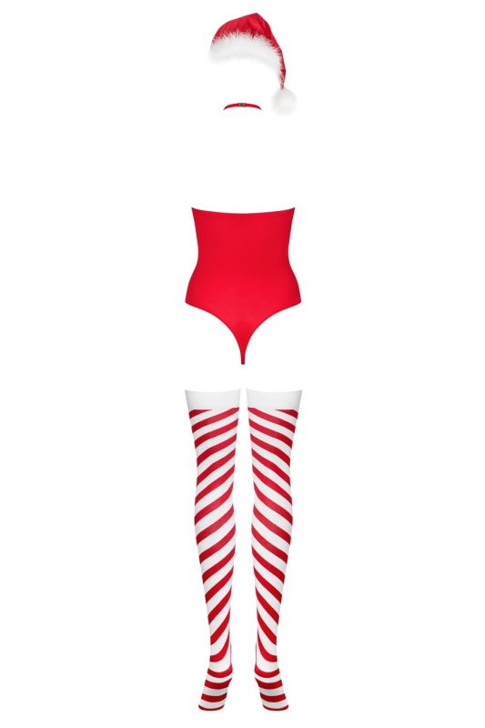Боди Obsessive Kissmas teddy red L/XL