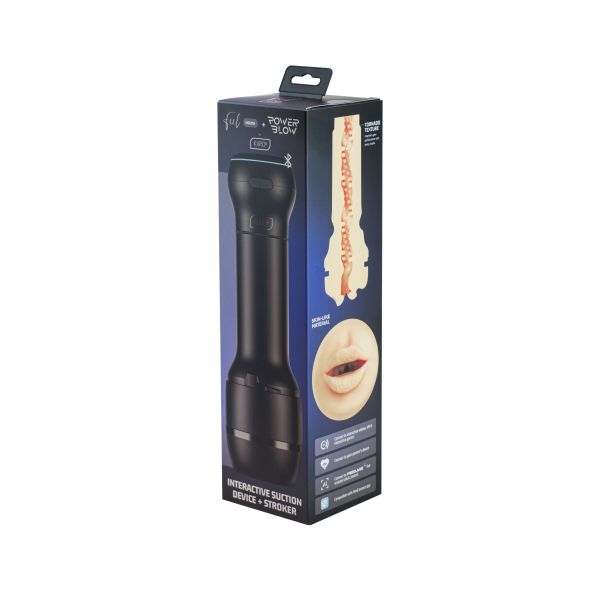 Мастурбатор-ротик Kiiroo Feel Mouth с всасывающей интерактивной насадкой PowerBlow Combo Set