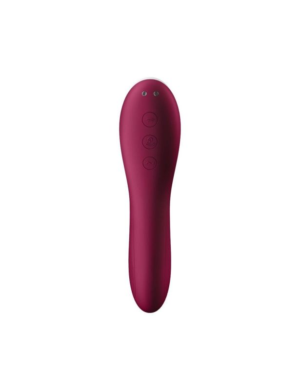 Вакуумный стимулятор с вибрацией Satisfyer Dual Crush Wine Red