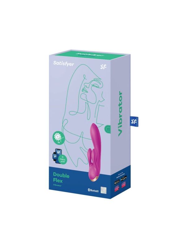 Смарт вибратор кролик с двойным отростком Satisfyer Double Flex Violet